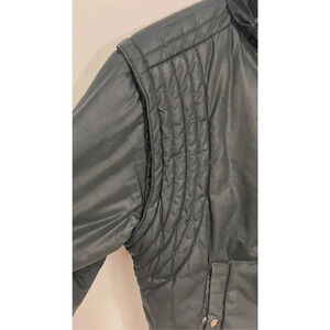 Vintage 90s Tuff Men’s Large Black Motorcycle Full Zip‎ Jacket Nylon